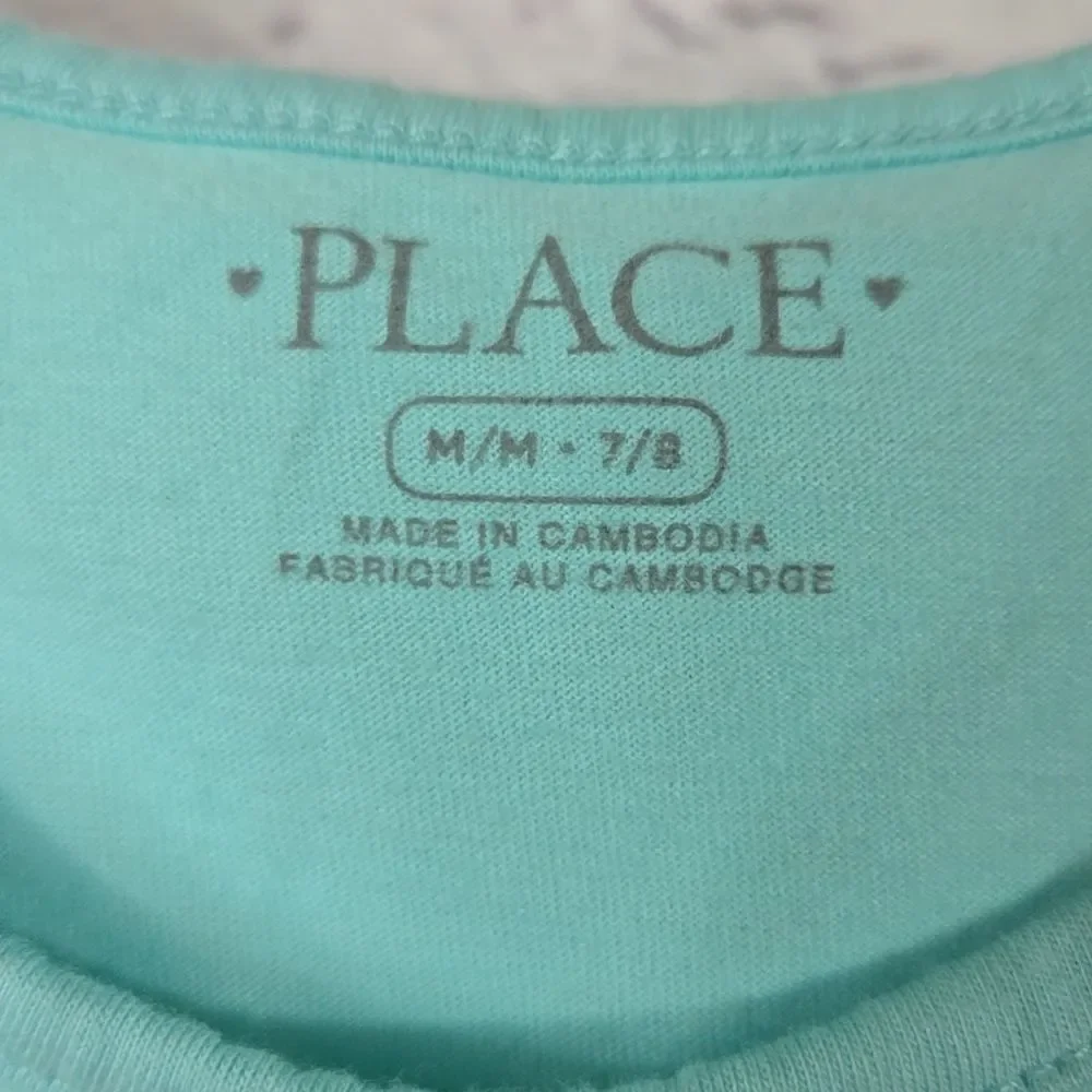 NWT Girls Flip Sequin Easter Bunny Egg Tee Aqua Knit Top The Children’s Place